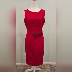 Calvin Klein Red Midi Dress